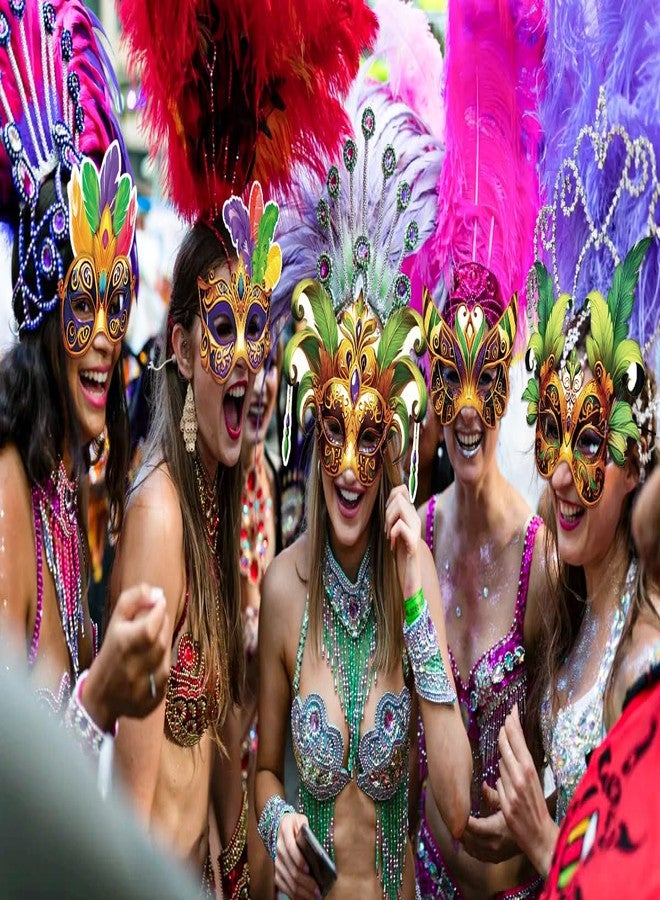 80UncleKimby 56PCS Mardi Gras Masks Bulk Set: Party Decorations Carnival Favors(Paper) - Image 2